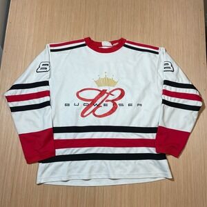 Winners Circle Budweiser Jersey Mens Dale Earnhardt Jr 8 Racing White Large